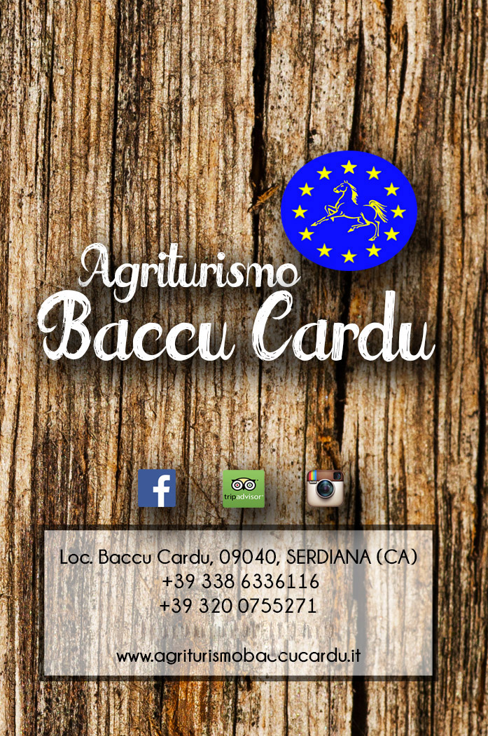 biglietto da visita Agriturismo Baccu Cardu